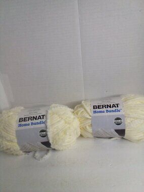 Bernat Home Bundle Lot of 2 Blanket Yarn Bulky Cream